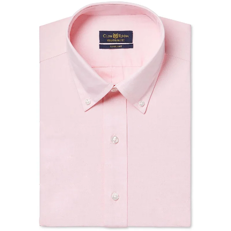 Sporty Chic Club Room Mens Slim Fit Button Down Dress Shirt