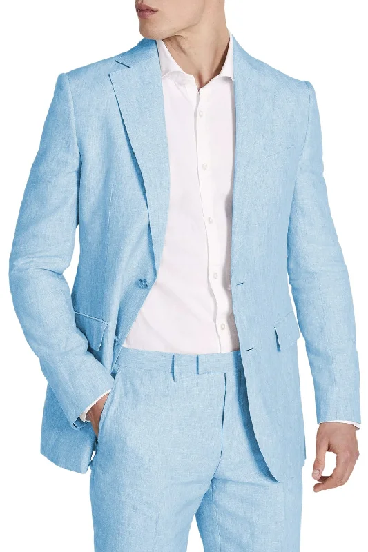 Sporty Look Men's Suit 2 Pieces Business Casual Double Button Jacket (Blazer+Pants)