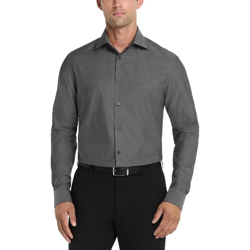 Cozy Apparel Calvin Klein Mens Collar Cotton Button-Down Shirt