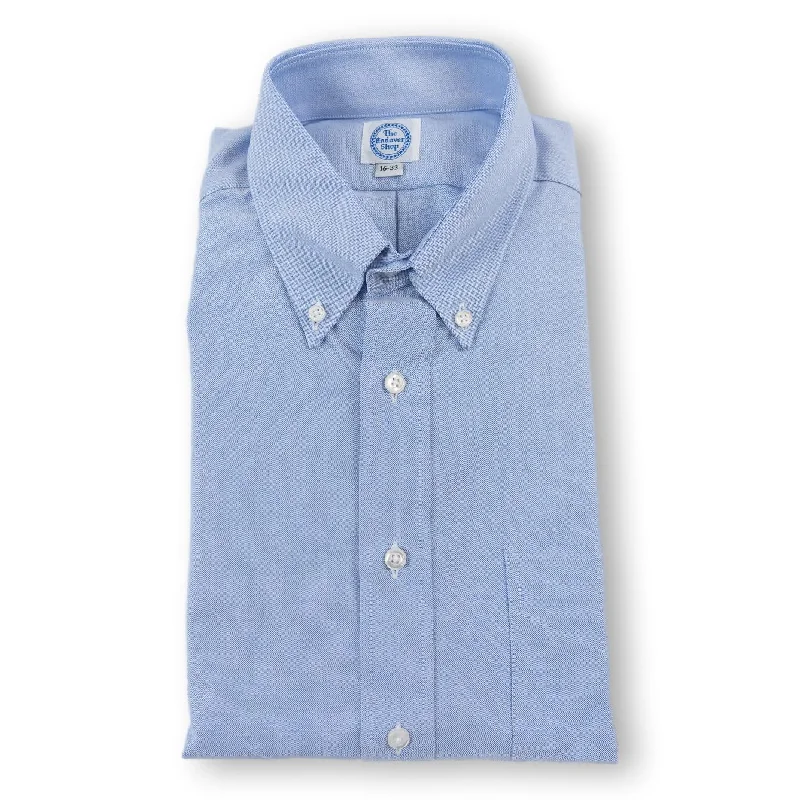 Premium Fabric Blue Oxford Button Down Dress Shirt