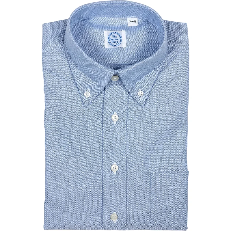 Comfortable Style Blue Oxford Button Down Dress Shirt