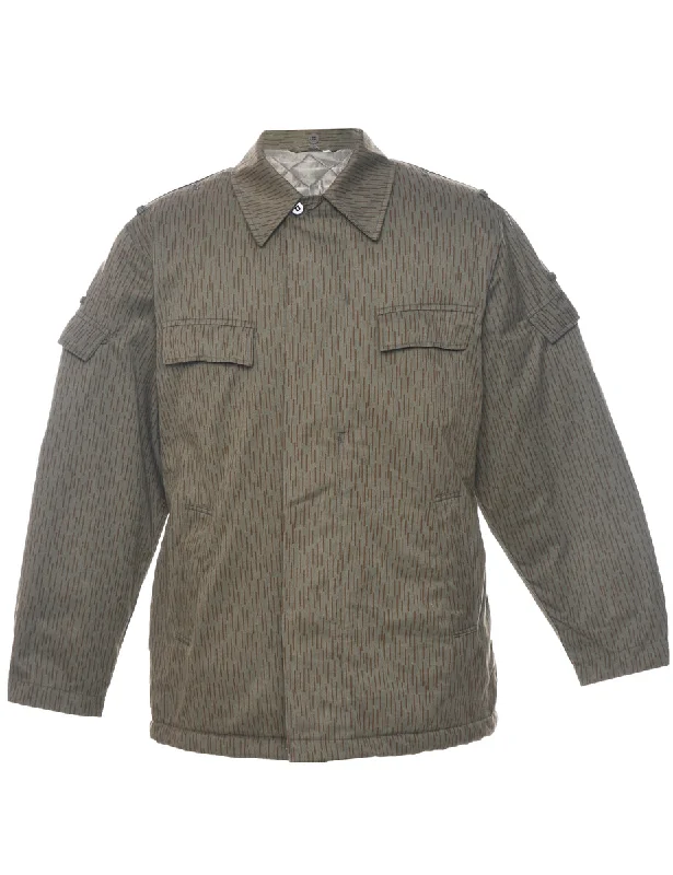 Functional Fashion Olive Green Military Jacket - M
