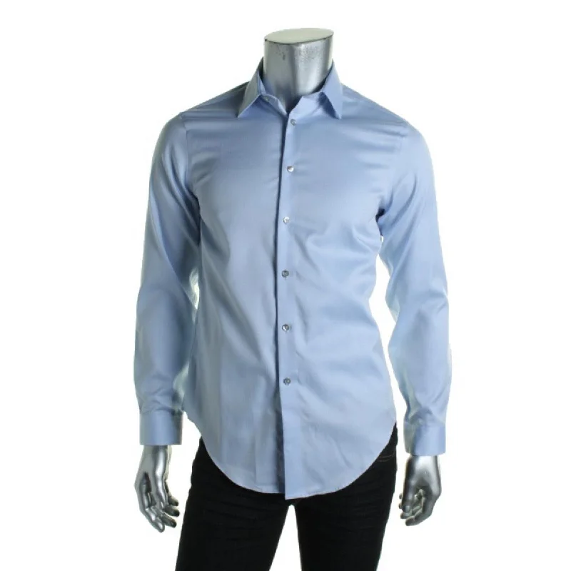 Relaxed Fits Calvin Klein Mens Cotton Point Collar Dress Shirt