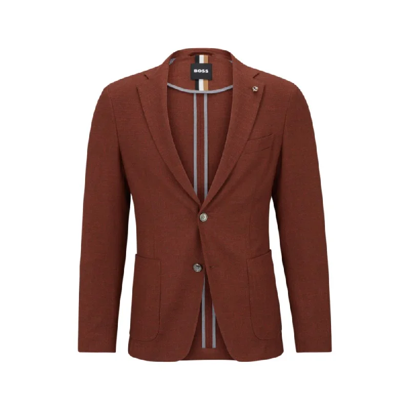 Casual Knitwear Micro-pattern slim-fit jacket in a cotton blend