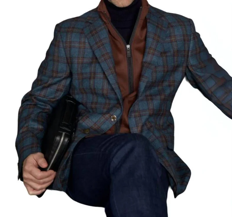 Relaxed Looks Quest Suit Blazer - Regular Length In Teal Wind