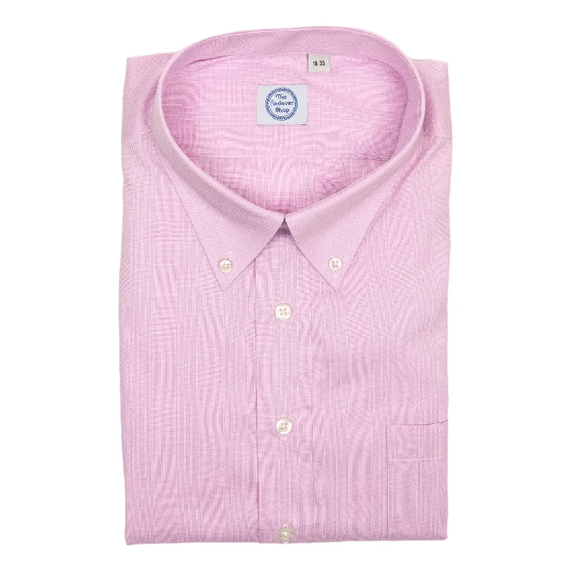 Modern Comfort Pink Prince of Wales Button Down Dress Shirt