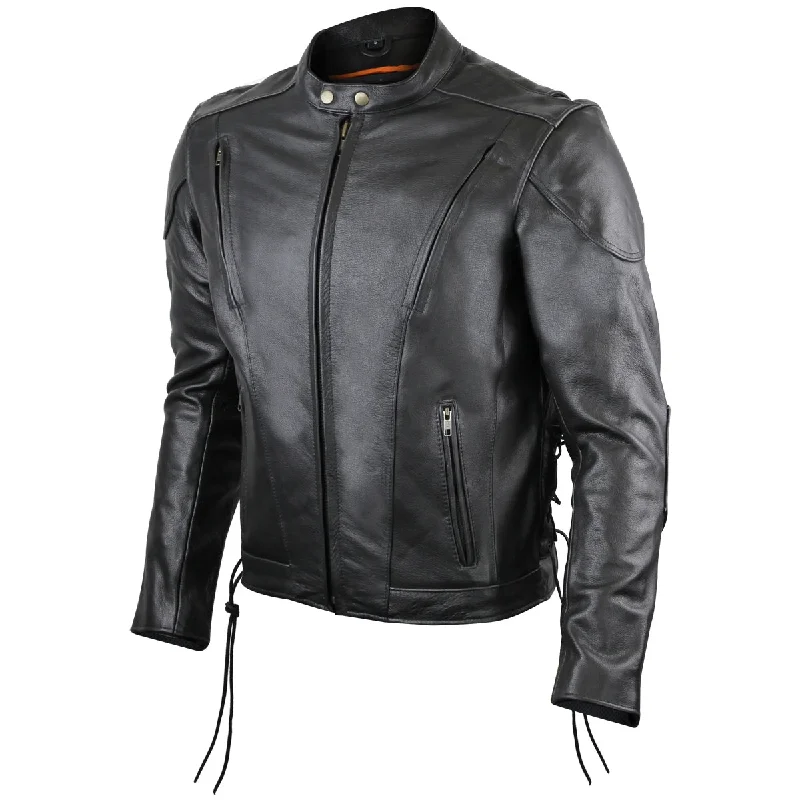 Cozy Fit VL511 Vance Leather Cowhide Leather Fully Lined Racer Jacket