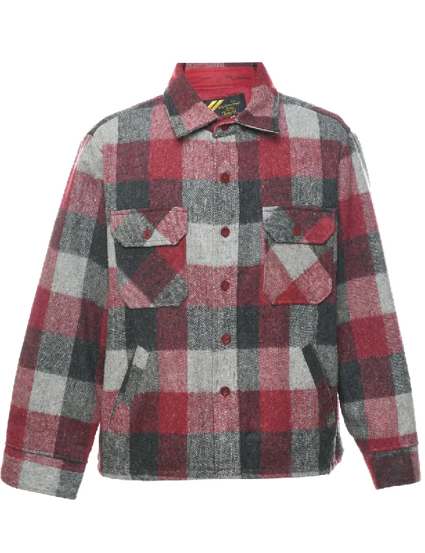 Everyday Essentials Checked Wool Jacket - L