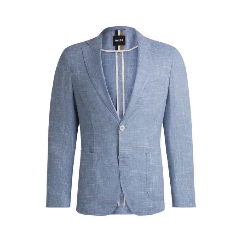 Basic Fashion Slim-fit blazer in micro-patterned fabric
