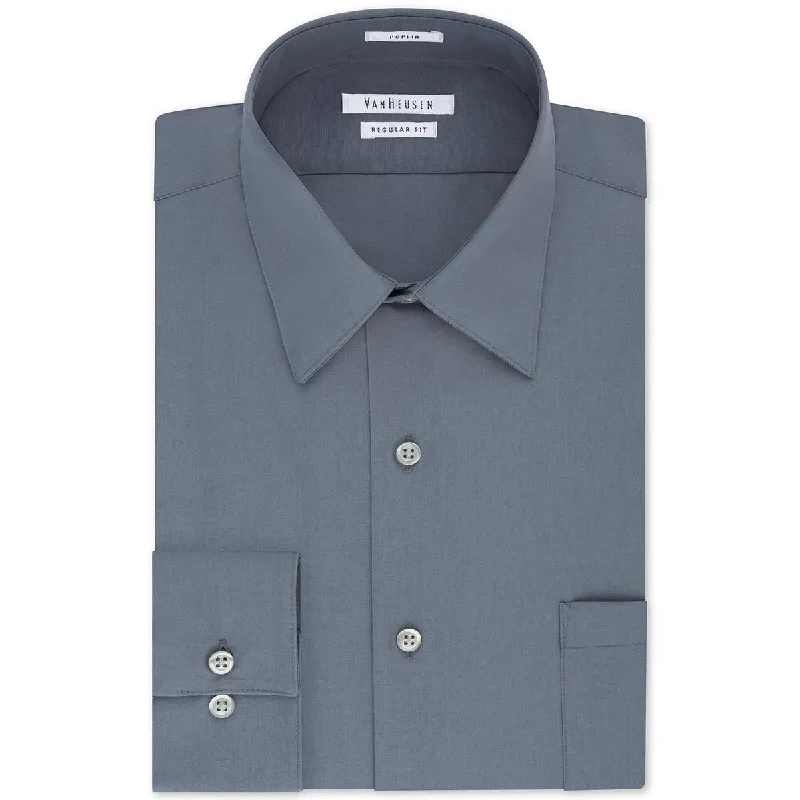 Street Gear Van Heusen Mens Poplin Regular Fit Button-Down Shirt