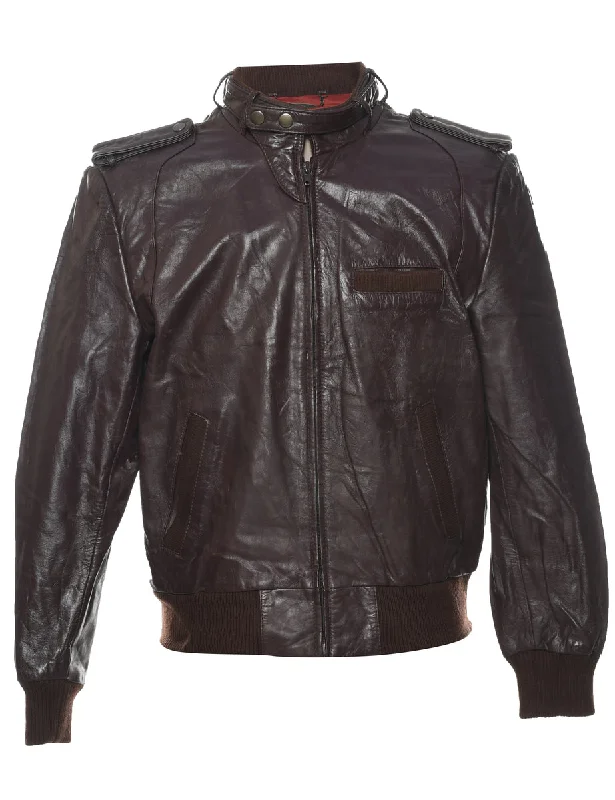 Outdoor Clothing Maroon Leather Jacket - M
