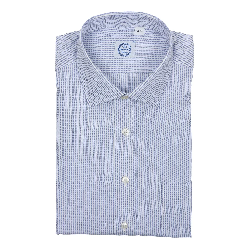 Comfortable Shoes Light Blue Stripe Spread Collar Dress Shirt
