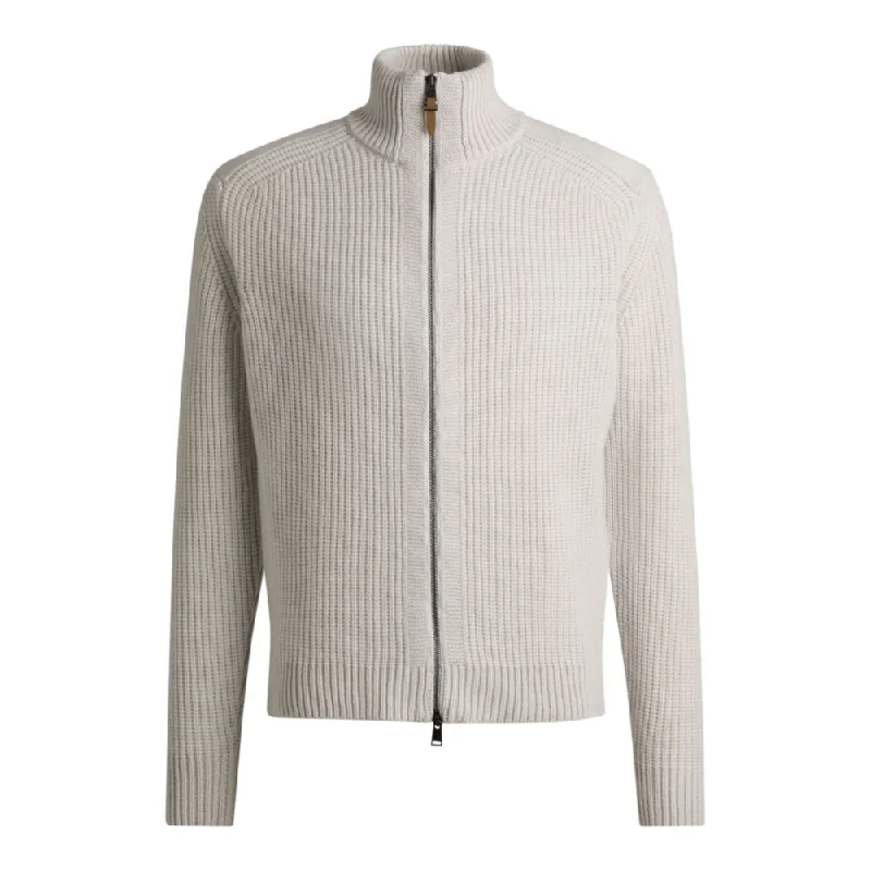 Modern Backpacks Zip-up cardigan in wool and cashmere