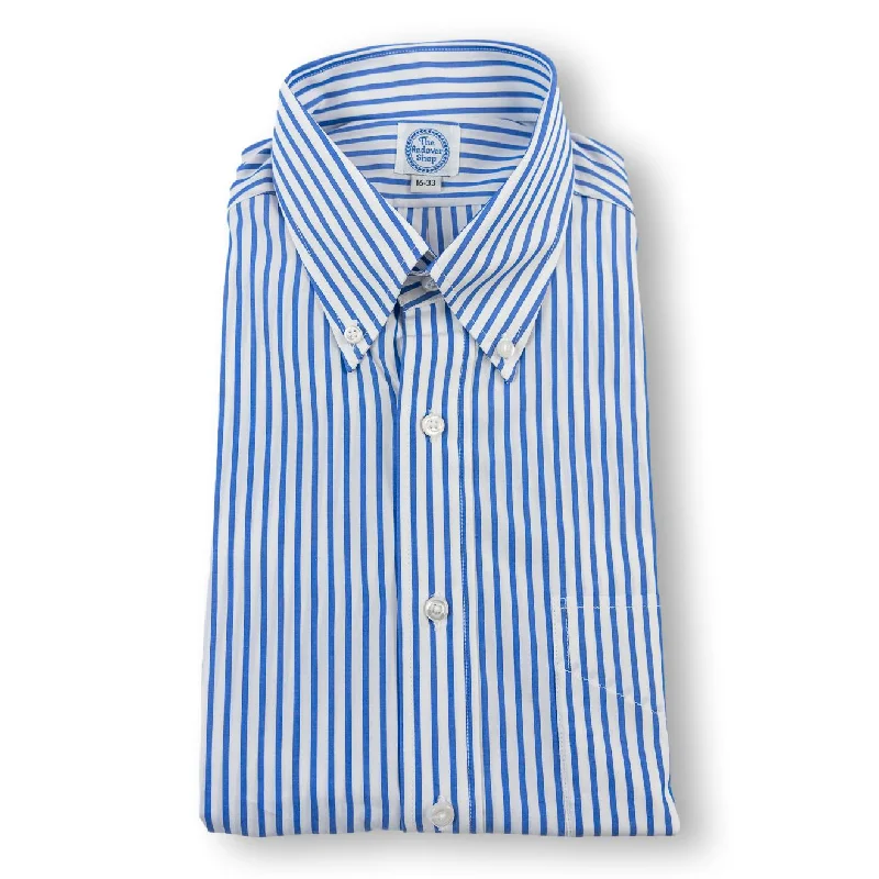 Active Gear Blue Bengal Stripe Button Down Dress Shirt