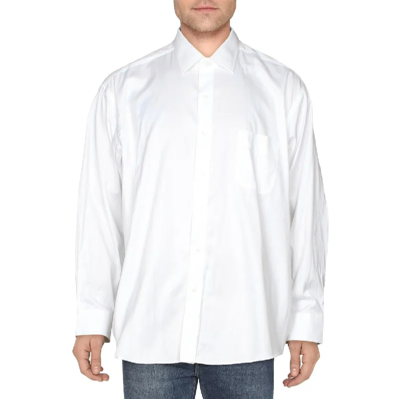 Soft T-Shirts Club Room Mens Button-Down Collared Dress Shirt