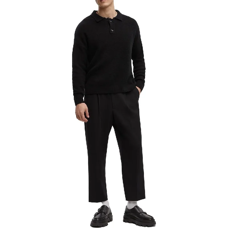 Soft Fabrics Mens Ribbed Knit Pullover Sweater
