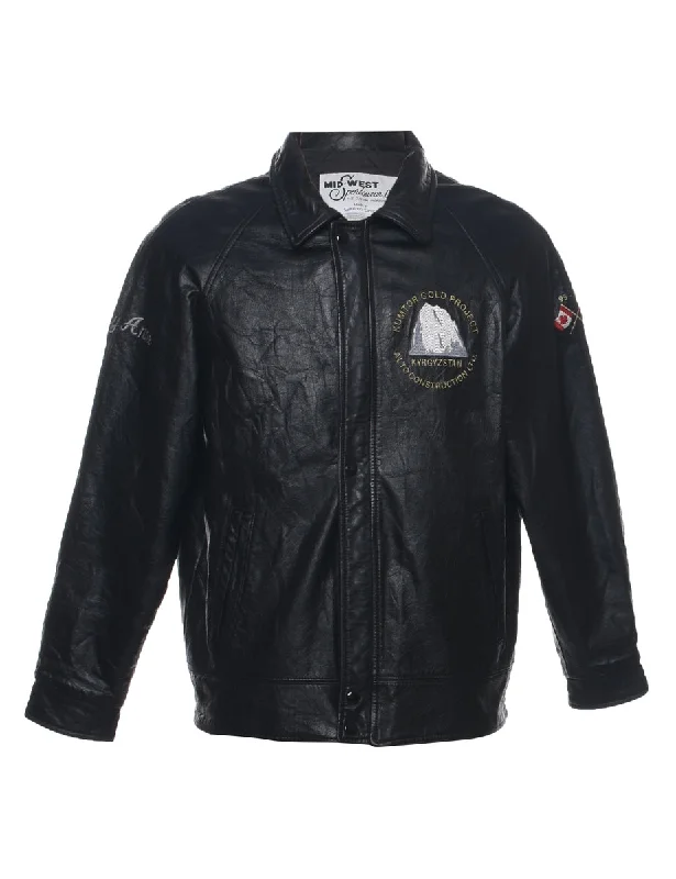 Urban Outfits Black Leather Jacket - L