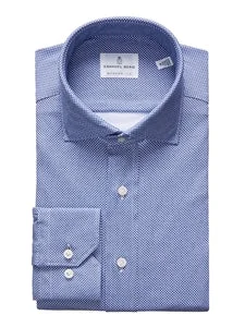 Simple Outfits Modern 4 Flex Stretch Knit Shirt SF19195 Navy