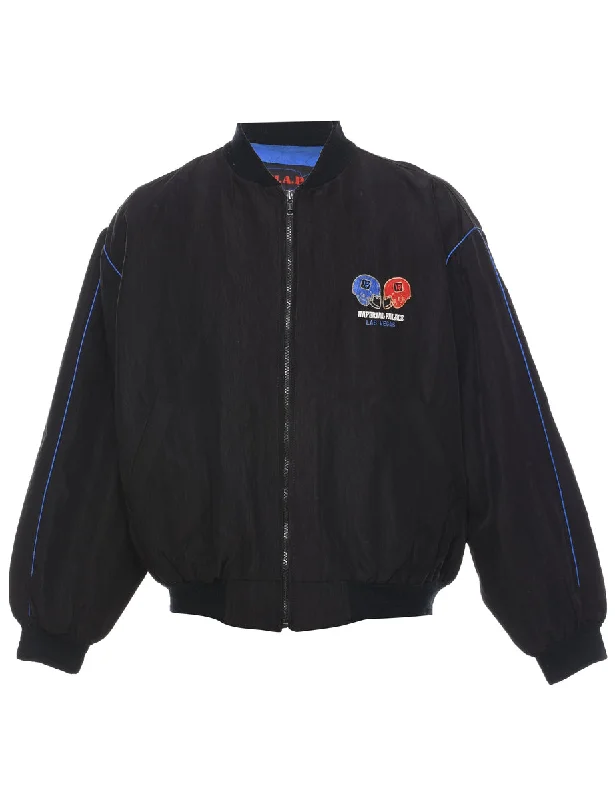 Smart Casual Black Bomber Jacket - L
