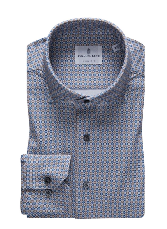 Relaxed Looks Modern 4Flex Stretch Knit Shirt SF17654 Blue
