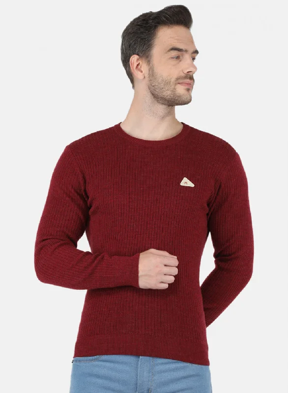 Lightweight Gear Men Maroon Solid Pullover