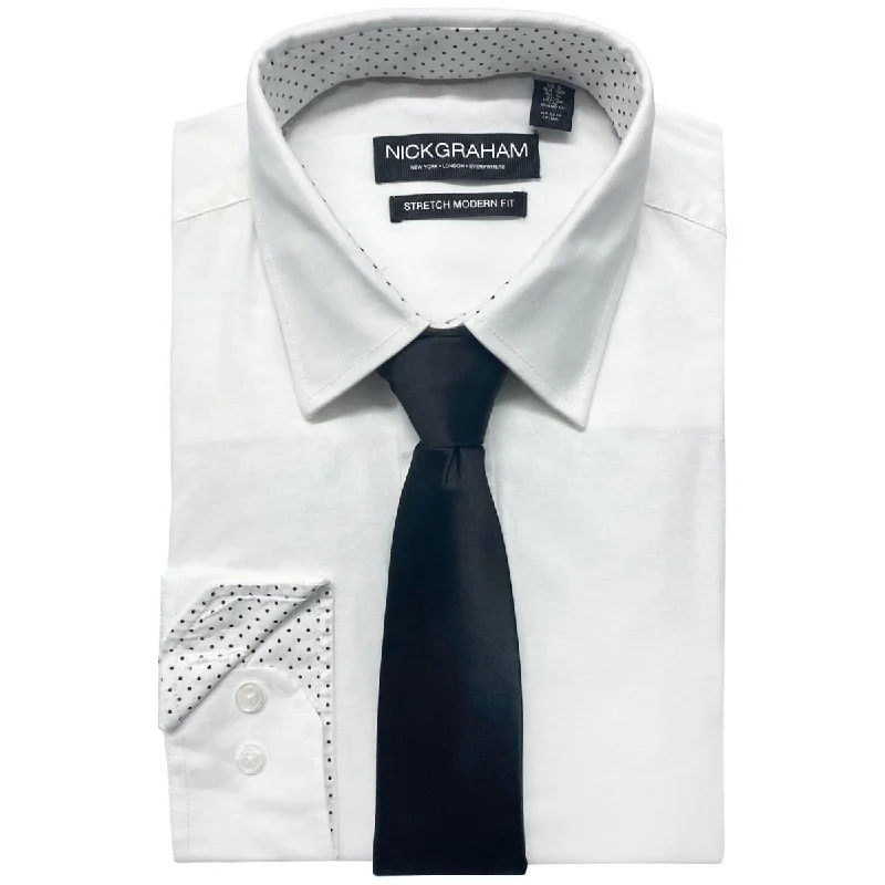 Cozy Essentials Nick Graham Mens Modern Fit Collared Button-Down Shirt