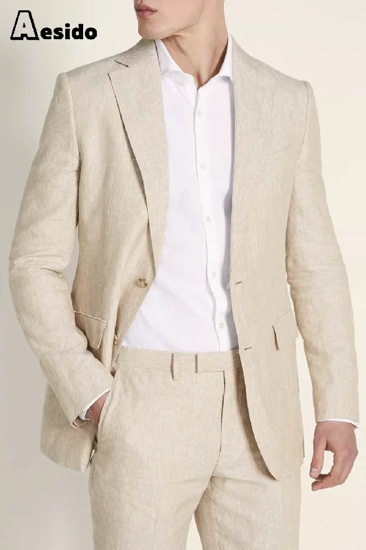 All-Day Wear Men's Suit 2 Pieces Business Casual Double Button Jacket (Blazer+Pants)