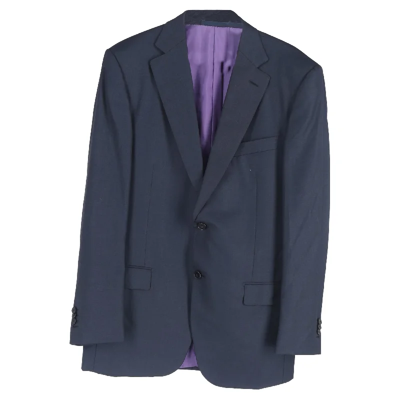 Simple Styles Ermenegildo Zegna Single-Breasted Blazer and Trousers Set in Navy Blue Wool