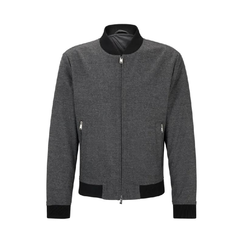 Classic Casual Slim-fit jacket with two-way front zip