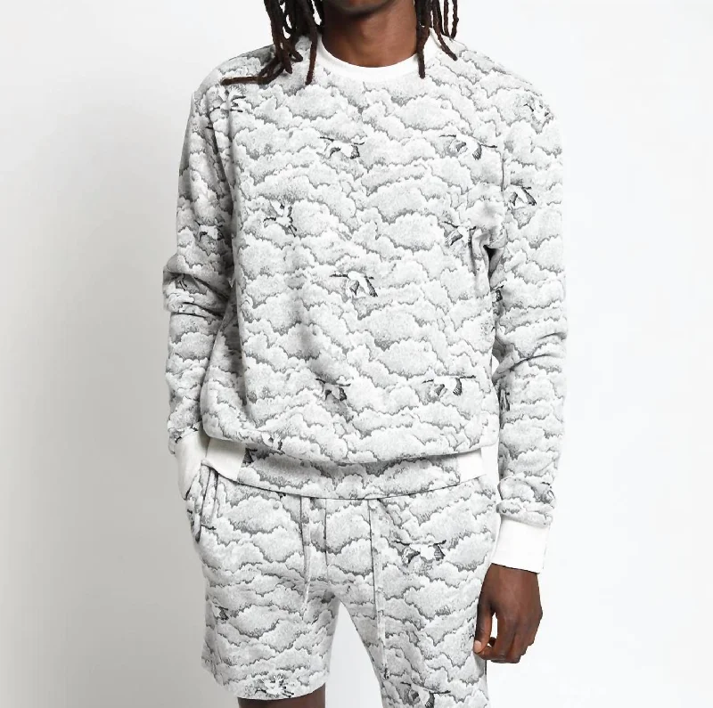 Comfortable Shoes Atmosphere Hyper Reality Knit Crewneck Top In Cement