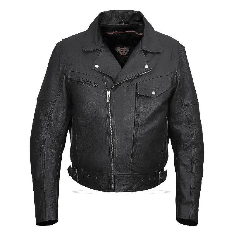 Casual Chic VL509 Men's Pistol Pete Jacket Premium Leather / Lower Padded Back