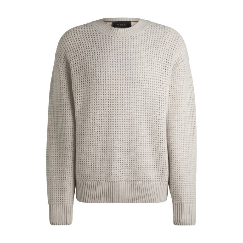 Casual Trends Relaxed-fit sweater in structured wool and cashmere