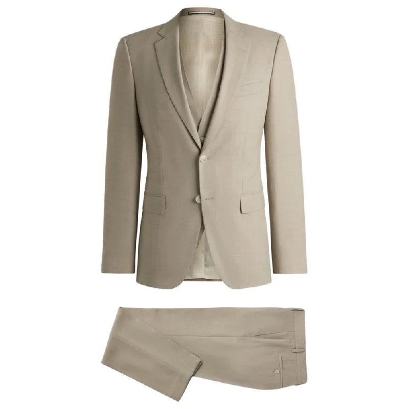 Lightwear Options Slim-fit suit in patterned stretch wool