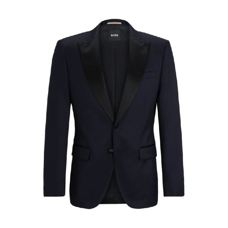 Soft Fabrics Slim-fit tuxedo jacket in wool serge
