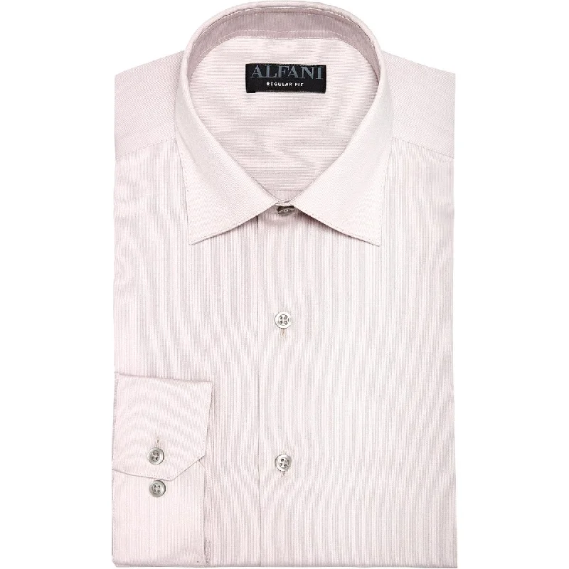 Relaxed Looks Alfani Mens Bedford Regular Fit Officewear Button-Down Shirt