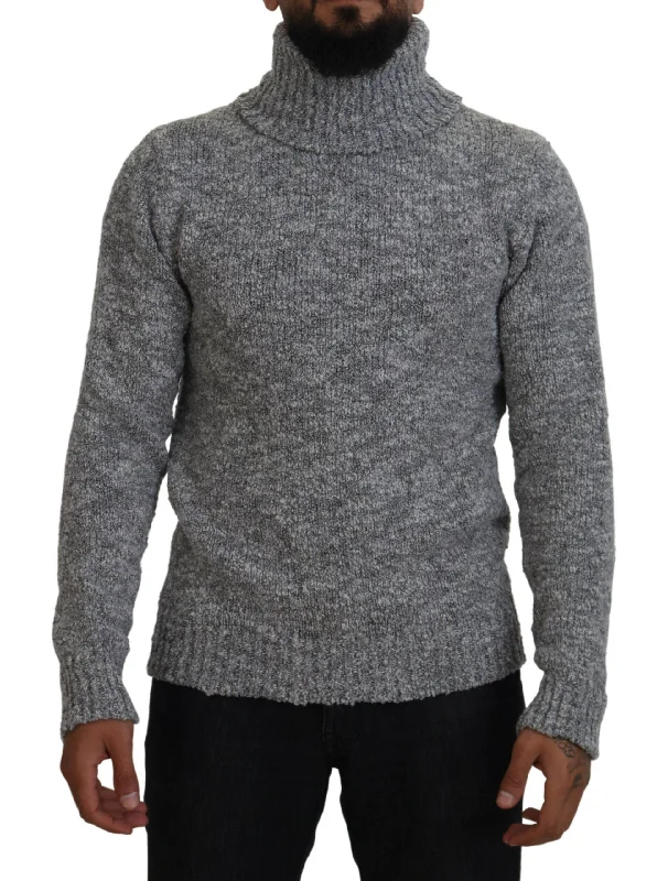 Casual Trends Dolce & Gabbana Elegant Wool-Blend Turtleneck Men's Sweater