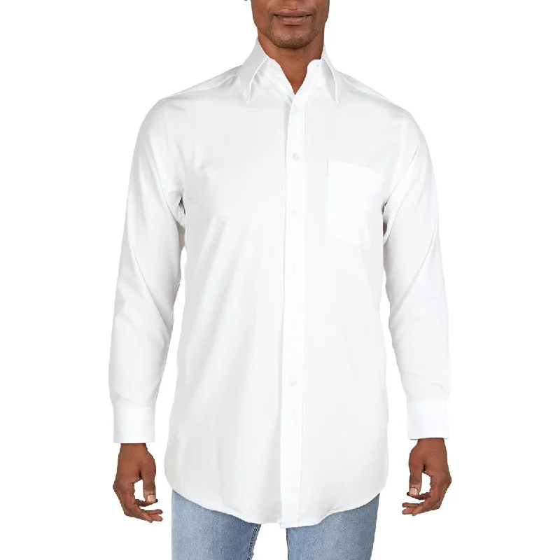 Relaxed Pants Club Room Mens Traveler Regular Fit Button Front Dress Shirt