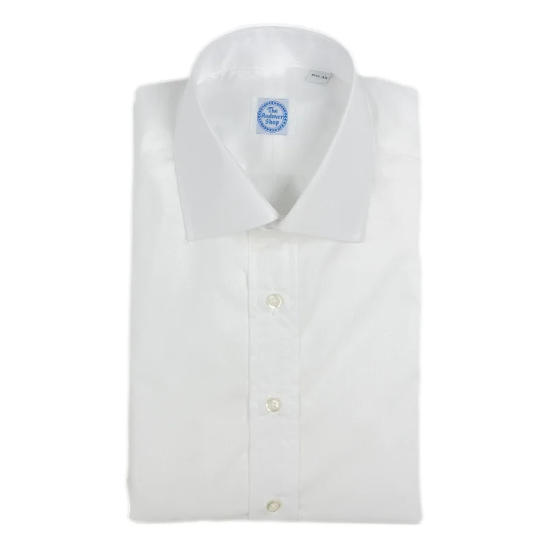 Versatile Wardrobe White Slim Fit Spread Collar Dress Shirt