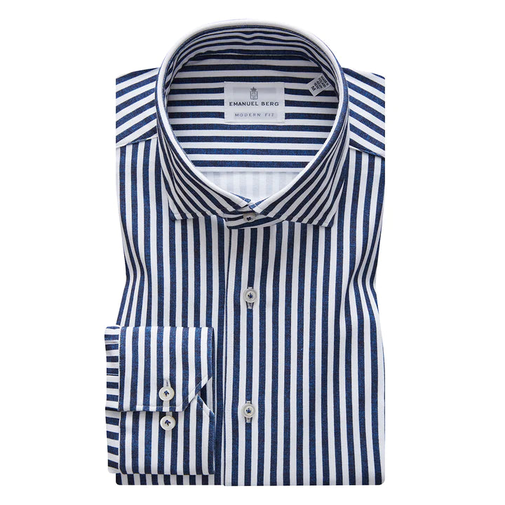 Smart Casual Emanuel Berg Modern 4-Flex Stretch Knit Shirt