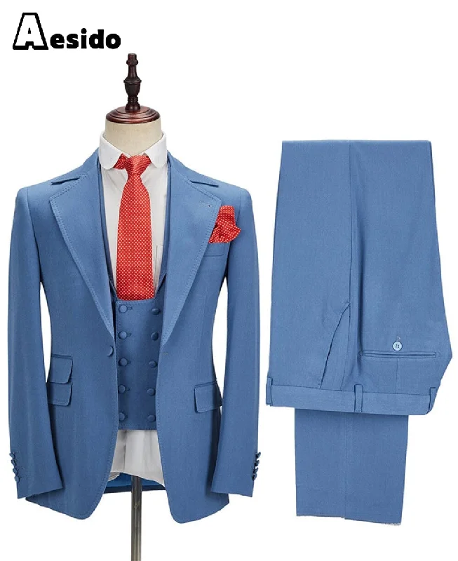 Outdoor Wear 3 Pieces Business Mens Suit (Blazer+vest+Pants)