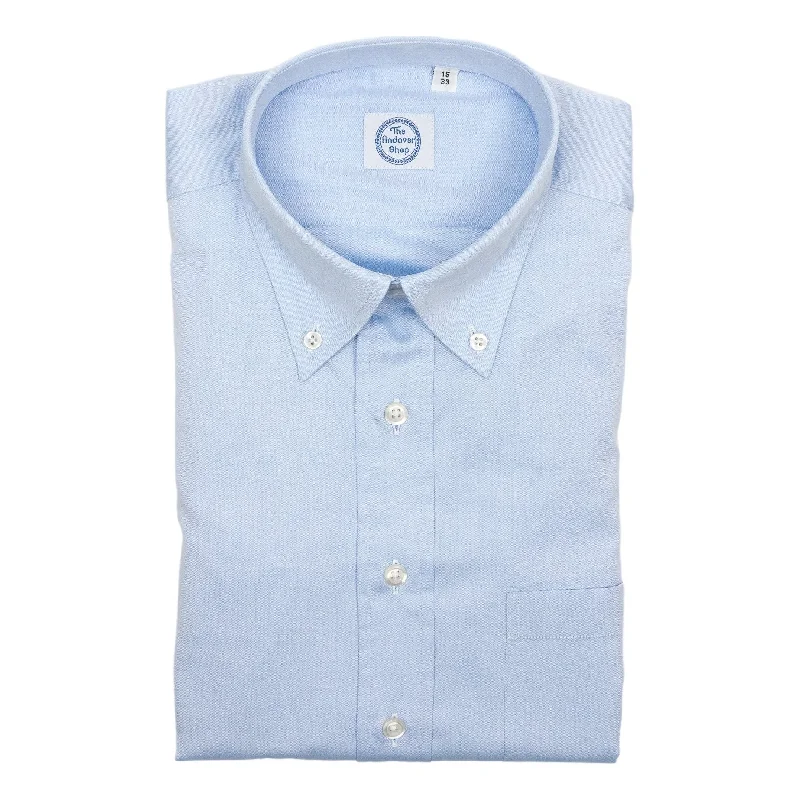 Cozy Sweatshirts Blue Pinpoint Oxford Button Down Dress Shirt