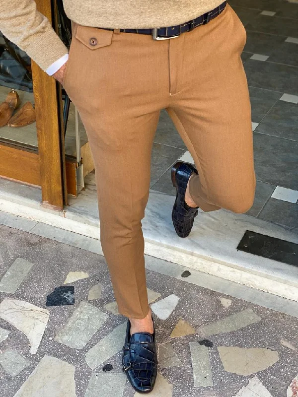 Bojoni Morris Camel Slim Fit Pants