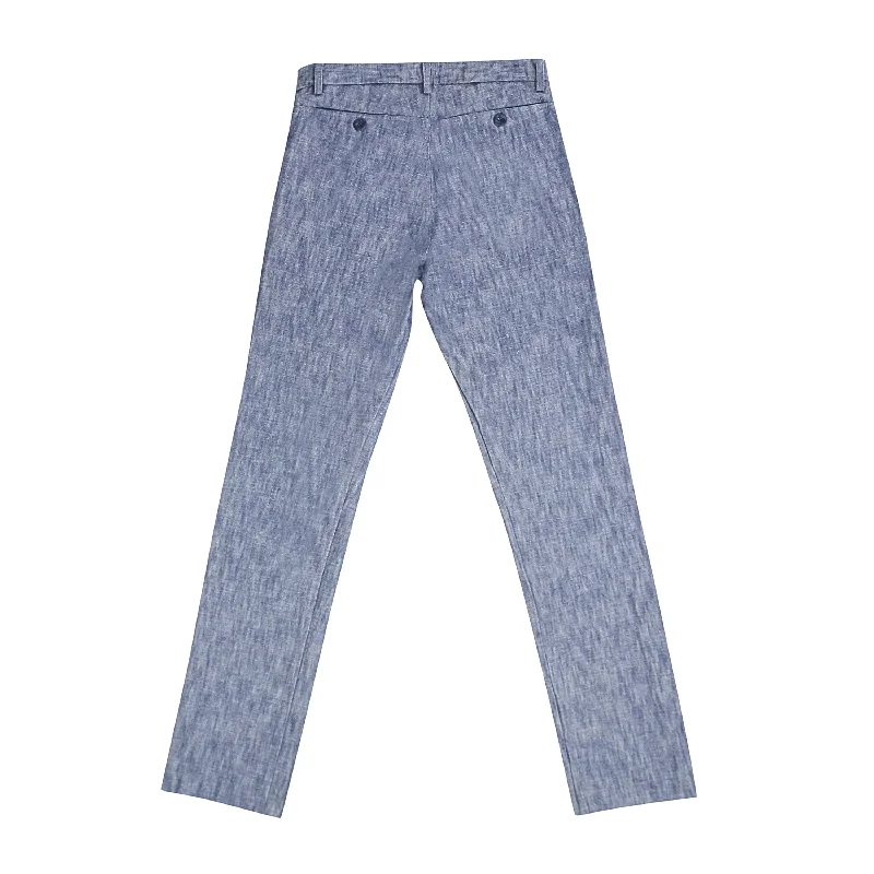 Chambray Woven Cotton Pants