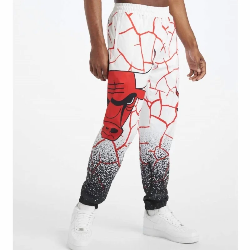 Modern Comfort Chicago Bulls Logo Pants In White