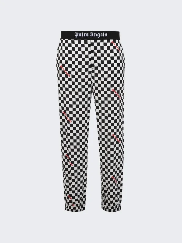Stylish Comfort Damier Check Print Easy Pants