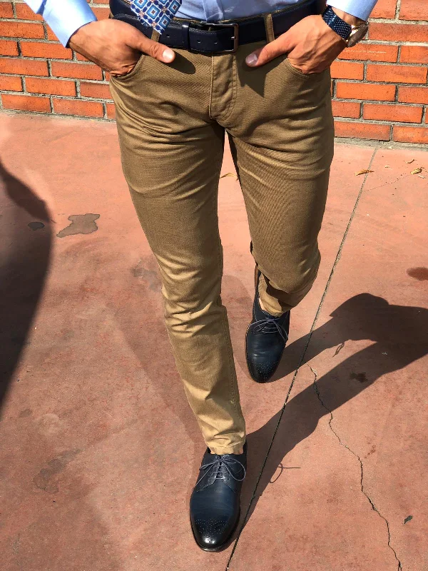 Danson Slim-fit Pants Camel