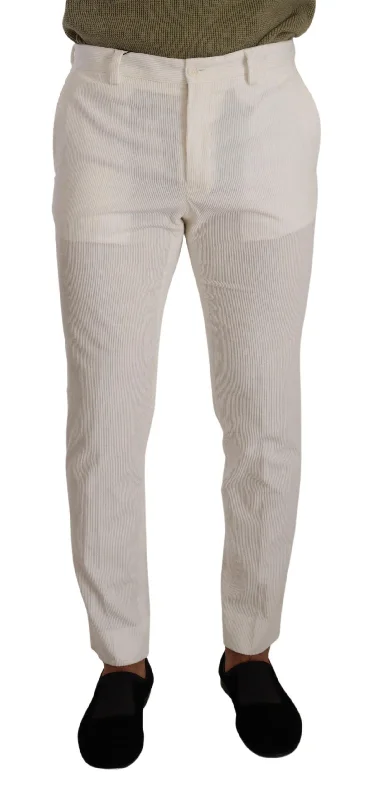Everyday Essentials Dolce & Gabbana Elegant Slim Fit Cotton Men's Trousers