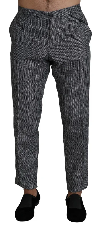 Sporty Suits Dolce & Gabbana Elegant  Slim Fit Dress Men's Trousers