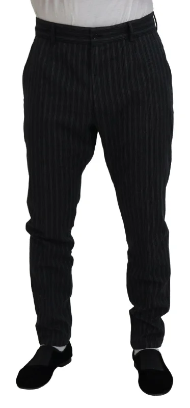 Premium Outfits Dolce & Gabbana Elegant Striped Chino Dress Men's Pants
