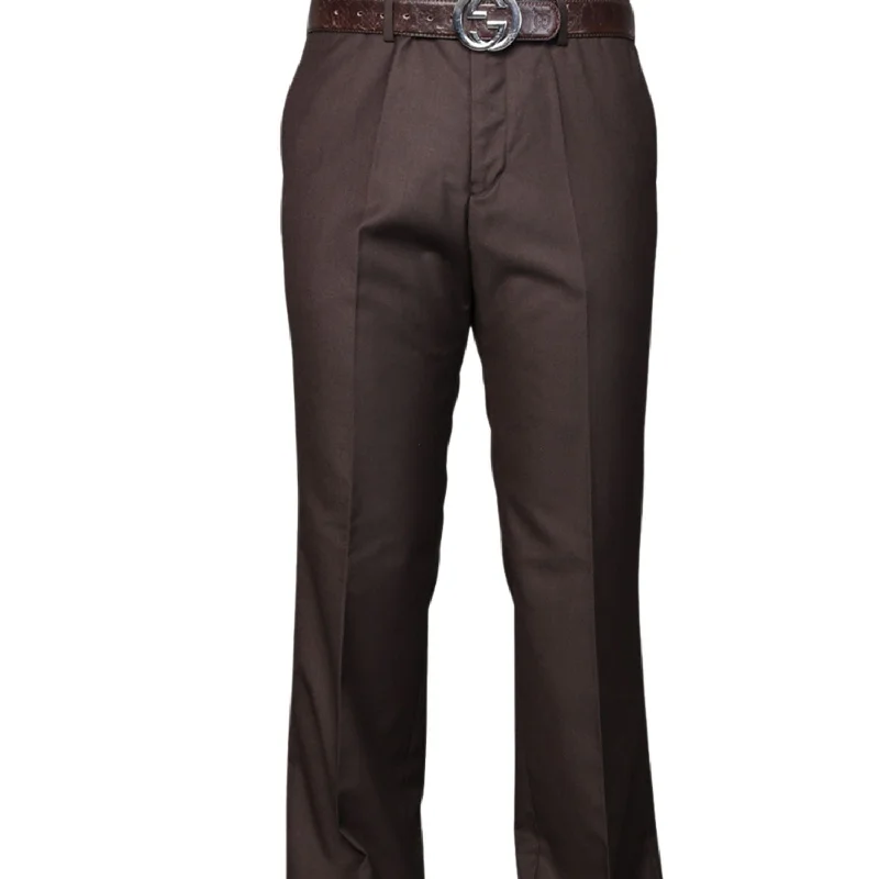 Retro Style Dubhe Collection: Brown Pleated Wool Pants